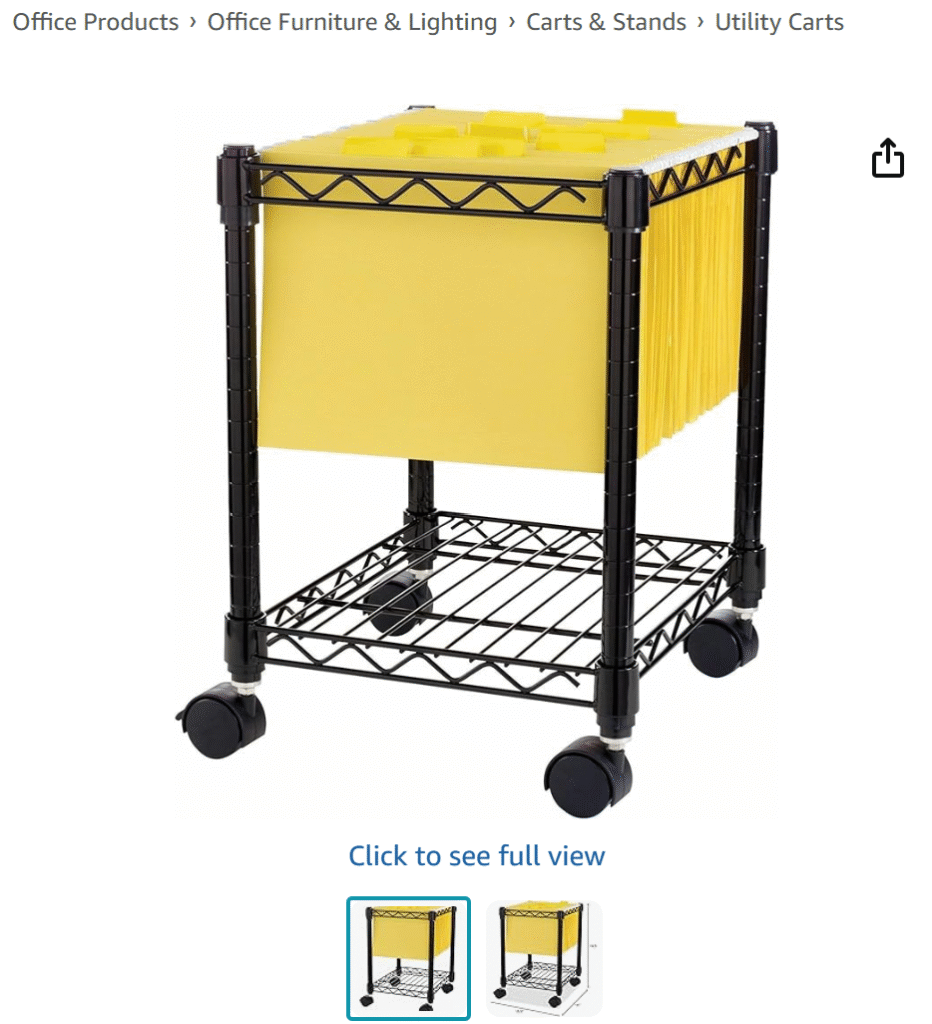 mobile filing cart